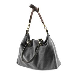 Bolso Tipo Saco De Lona Personalizable Gris