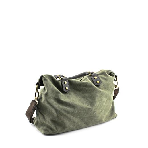 Bolso Tipo Saco De Lona Personalizable Verde Khaki