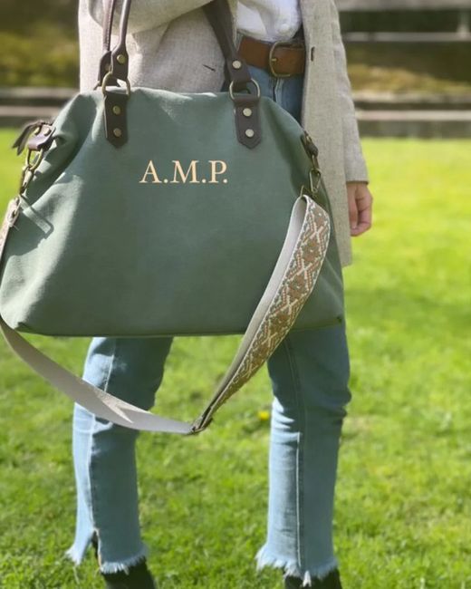 Bolso Tipo Saco De Lona Personalizable Verde Khaki