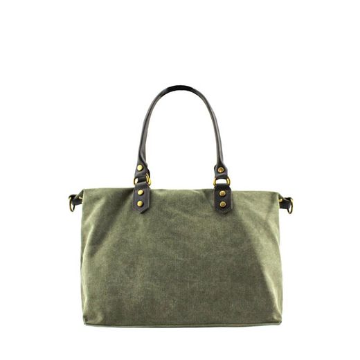 Bolso Tipo Saco De Lona Personalizable Verde Khaki