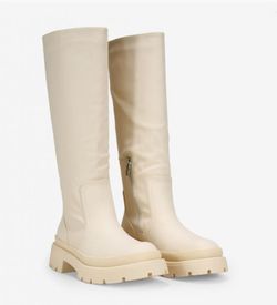 Bota Alta Impermeable Beige