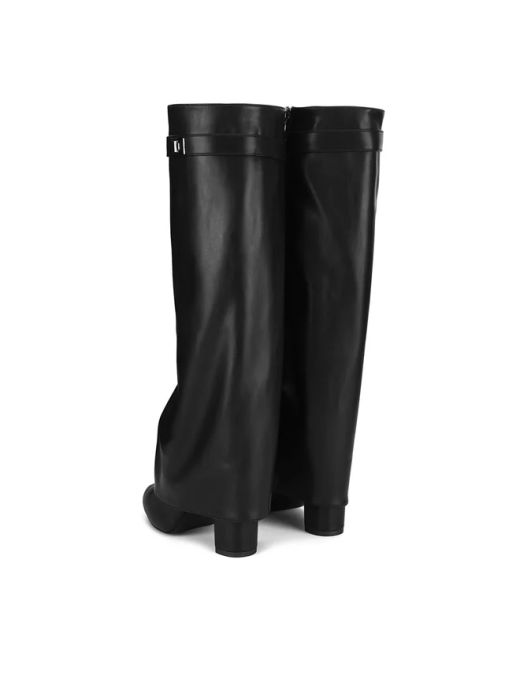 Bottes hautes de luxe pour femmes noires