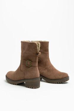 Bota Básica De Media Caña Khaki