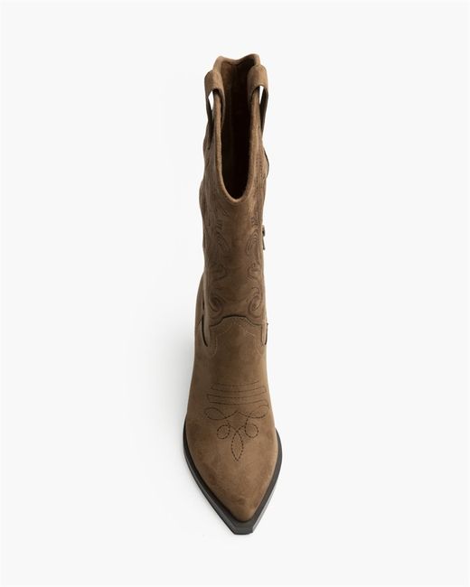 Bota Cowboy Alta con Bordado Camel marca Corina REF. M6761