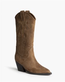 Bota Cowboy Alta con Bordado Camel marca Corina REF. M6761