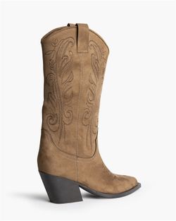 Bota Cowboy Alta con Bordado Camel marca Corina REF. M6761