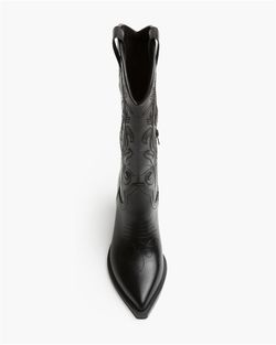Bota Cowboy Alta con Bordado Negro marca Corina REF. M6761