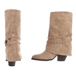 Bottes de cowboy cloutées kaki