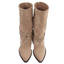 Bottes de cowboy cloutées kaki