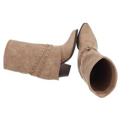 Bottes de cowboy cloutées kaki
