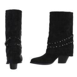 Stivale da cowboy color nero con borchie