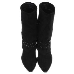 Stivale da cowboy color nero con borchie