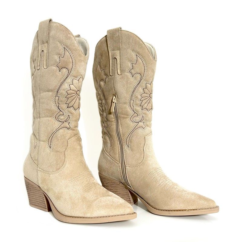 Bota Cowboy Tombi Crudo — Zapatos Calzados Germans