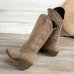 Bota Cowboy Tombi Taupe