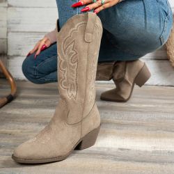 Bota Cowboy Tombi Taupe