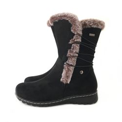 Botas Skinny Forradas Con Pelo Negro