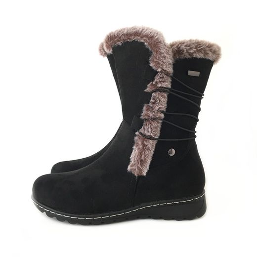 Botas Skinny Forradas Con Pelo Negro