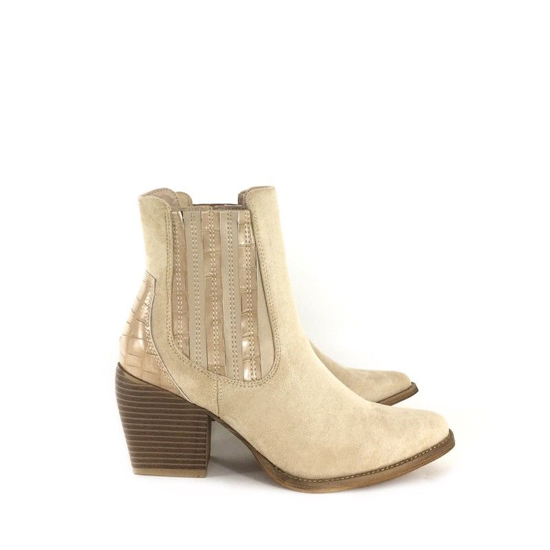 botines camperos botin crudo mujer