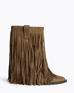 Bottines cowboy noires à franges Corina, réf. M5813