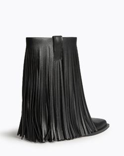 Bottines cowboy noires à franges Corina, réf. M5813