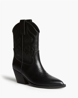 Botín Cowboy Negro con Bordado marca Corina REF. M6760