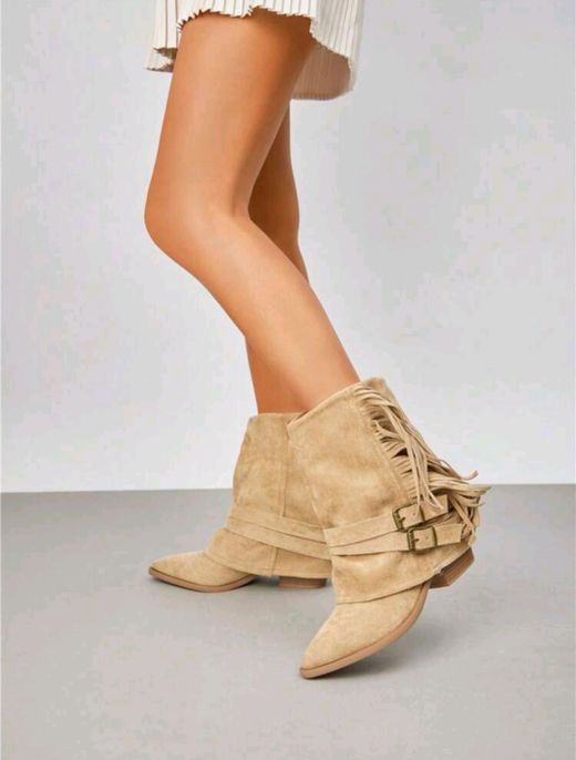 Botín India Para Mujer Beige