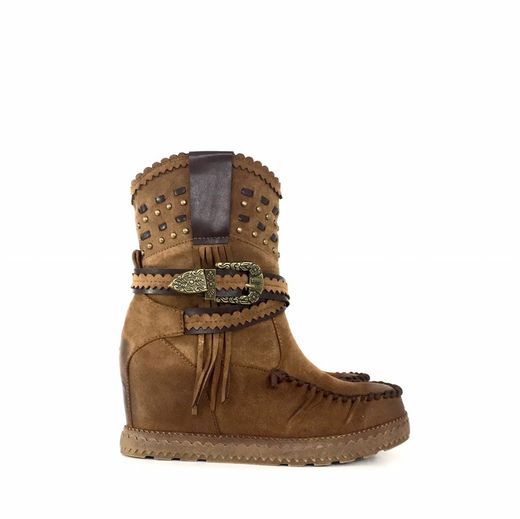 Botín Indianini Con Cuña Camel