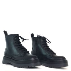 Botín Militar Con Plataforma Negro marca Corina REF M1755A