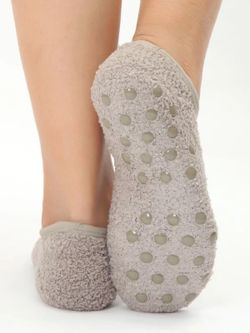 Chaussettes Courtes Doublées Antidérapantes Camel