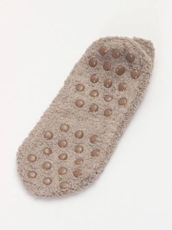 Chaussettes Courtes Doublées Antidérapantes Camel