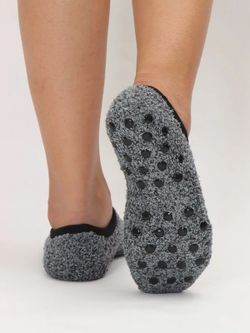 Calcetines Cortos Forrados Antideslizante Gris