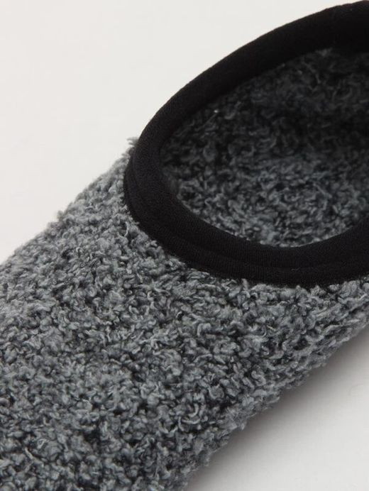 Calcetines Cortos Forrados Antideslizante Gris