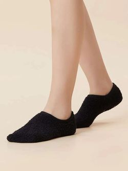 Chaussettes Courtes Doublées Antidérapantes Noir