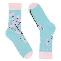 Calcetines Largos De Algodón Con Dibujo De Flores