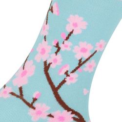 Calcetines Largos De Algodón Con Dibujo De Flores