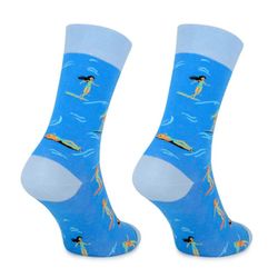 Calcetines Largos De Algodón Con Dibujo De Surf