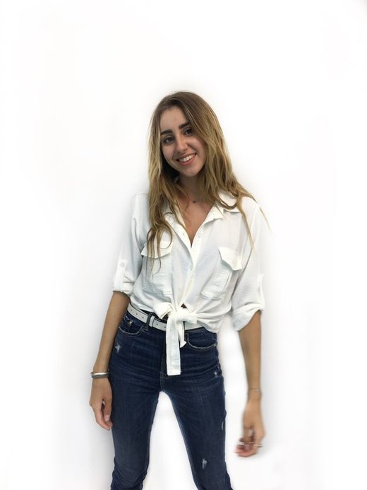 Camisa Nudo Delantero Blanco