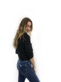 Camisa Nudo Delantero Negro