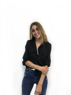 Camisa Nudo Delantero Negro