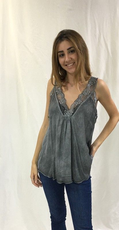 Camiseta Lencera Gris