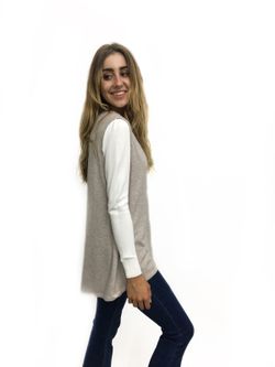 Chaleco De Punto Mujer Beige