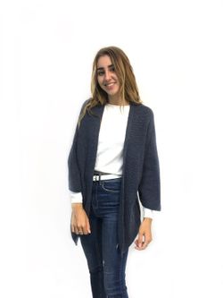 Chaqueta Punto Grueso Azul