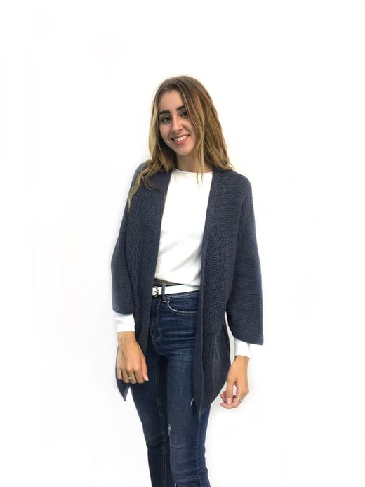 Chaqueta Punto Grueso Azul