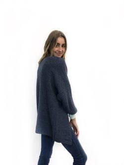Chaqueta Punto Grueso Azul