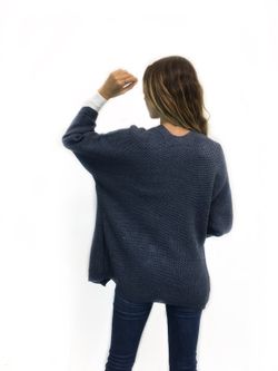 Chaqueta Punto Grueso Azul