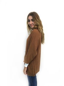 Chaqueta Punto Grueso Camel