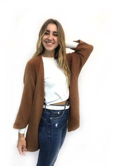 Chaqueta Punto Grueso Camel