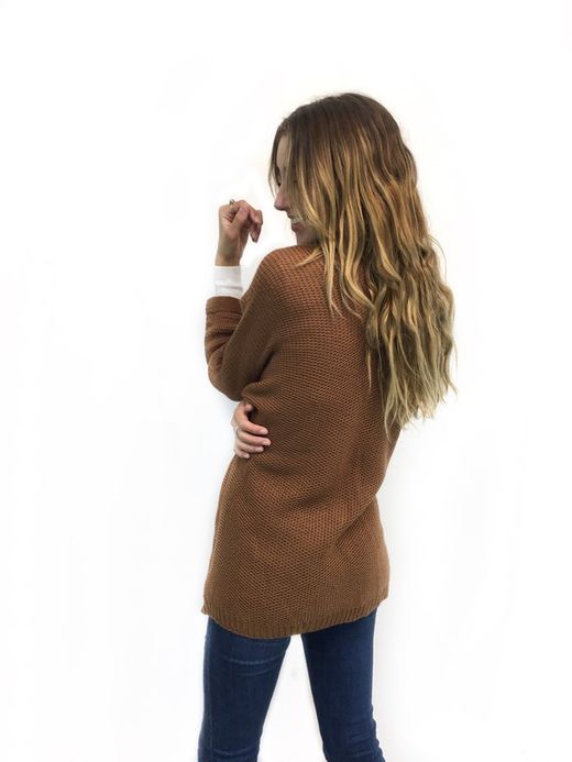 Chaqueta Punto Grueso Camel