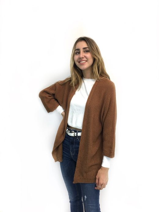 Chaqueta Punto Grueso Camel