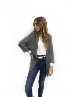 Chaqueta Punto Grueso Gris